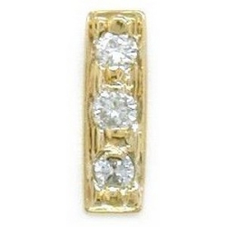 AC236 14K 3 DIAMOND SLIDE 